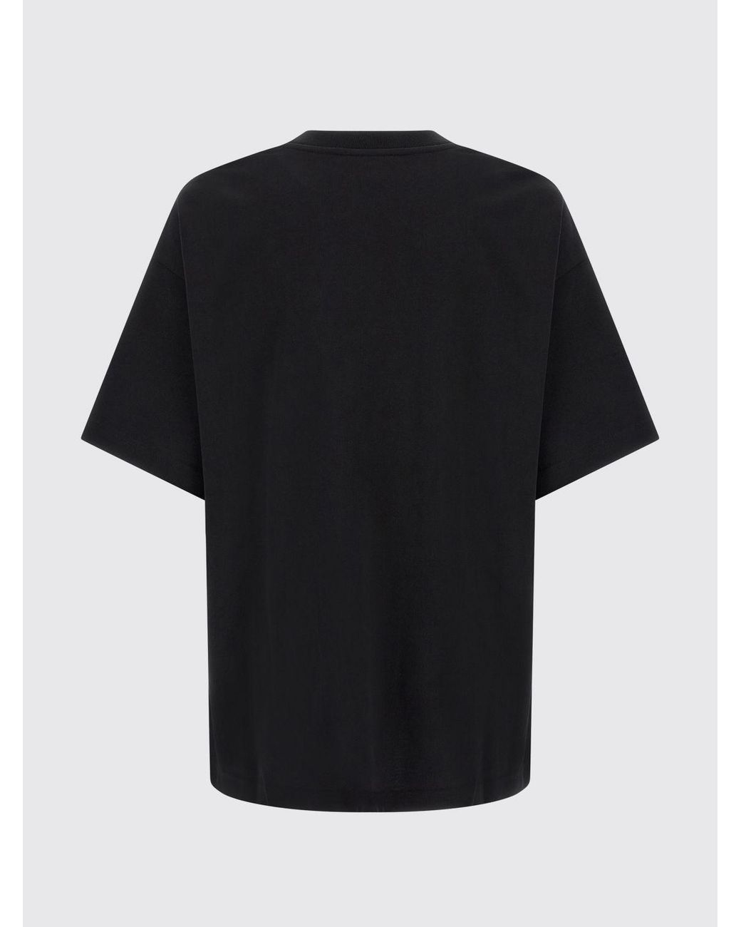 Casablanca Black Organic Cotton T-Shirt With Graphic Print And Front Logo for men