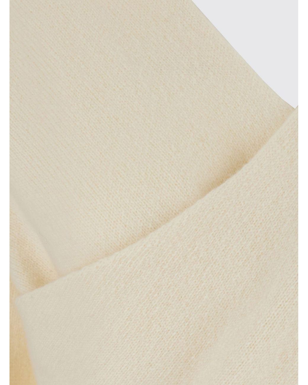 FEDERICA TOSI White V-Neck Wool And Cashmere Blend Jumper