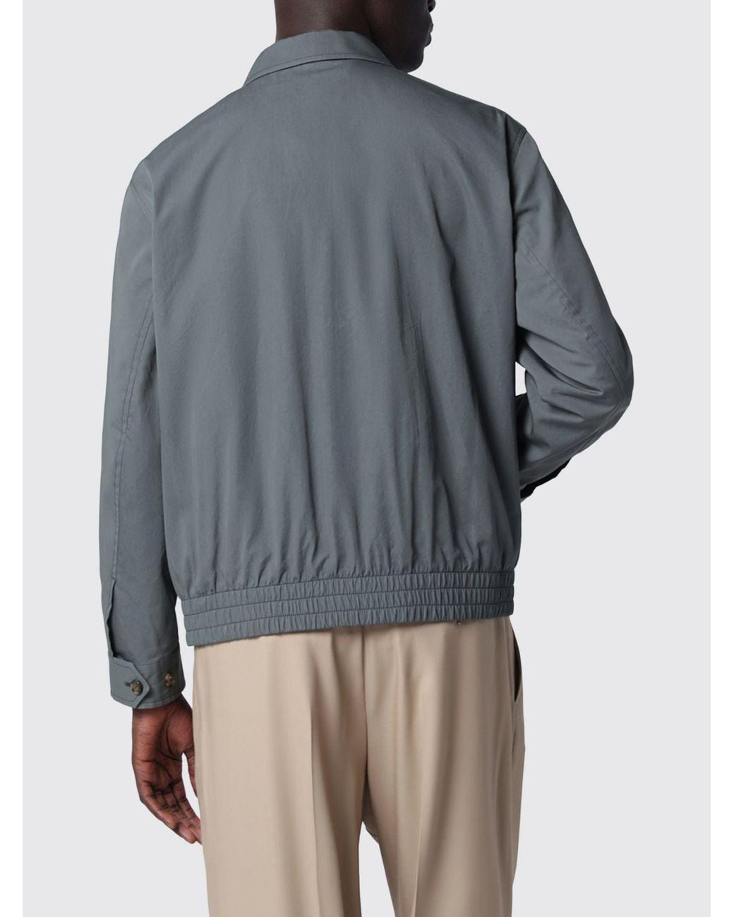 Lardini Gray Cotton And Silk Jacket for men
