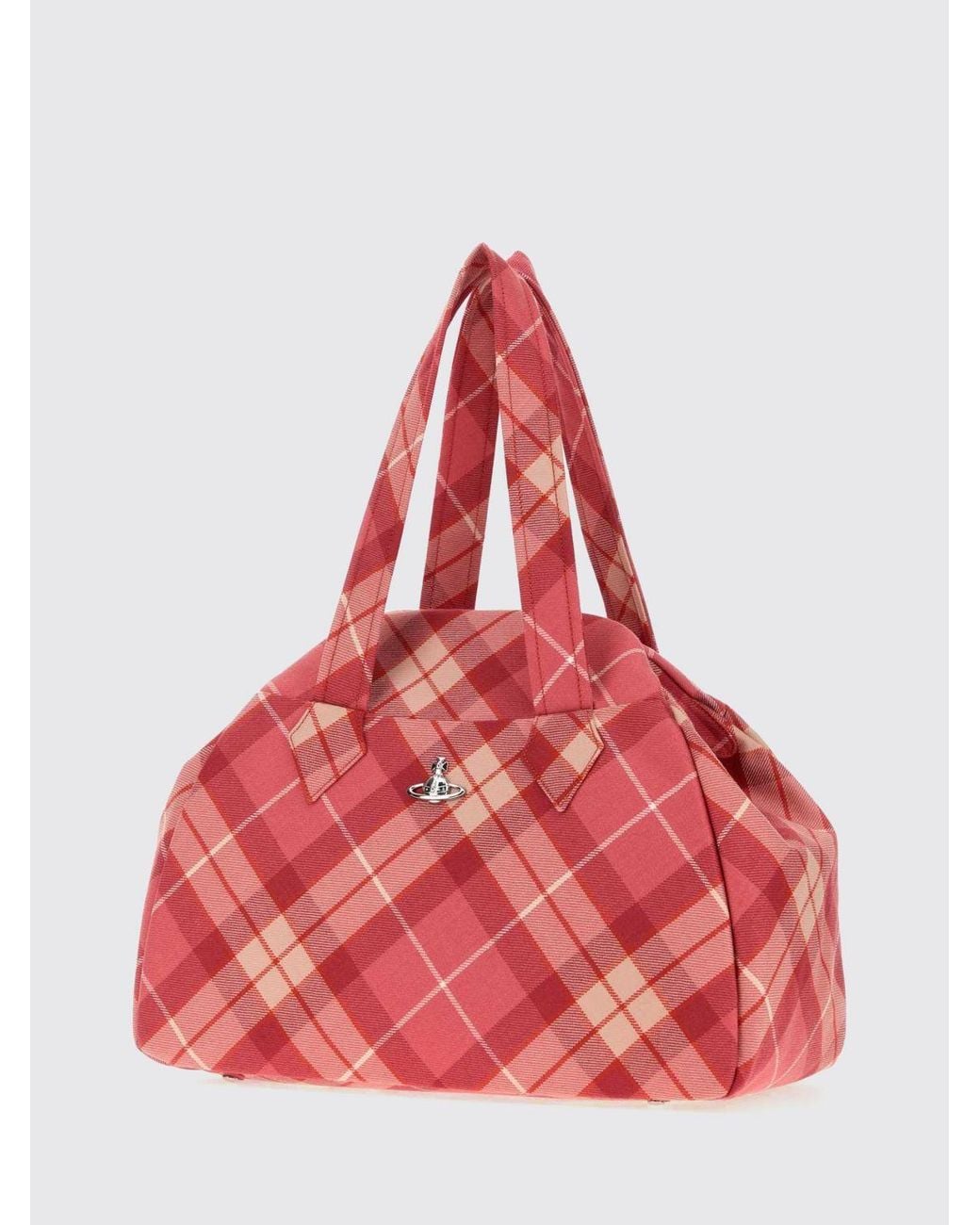 Vivienne Westwood Red Archive Yasmine Large Check Wool Shoulder Bag