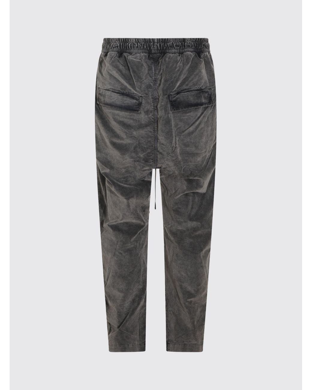 Thom Krom Gray Stretch-Cotton Joggers With Drawstring Waist for men