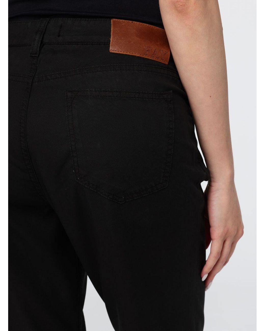 Fay Black Mid-Rise Flared Jeans