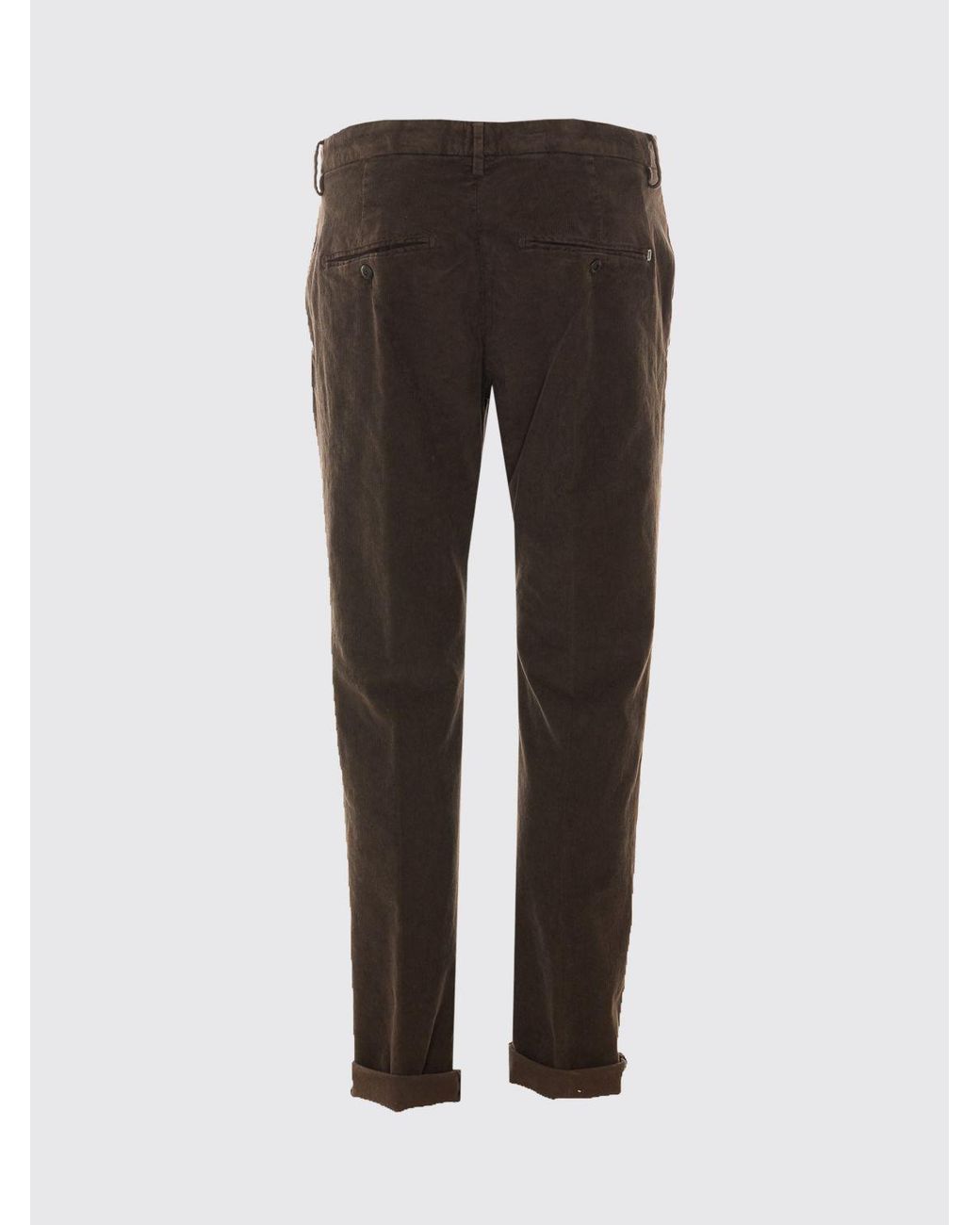 Dondup Brown Gaubert Slim Fit Corduroy Chino Trousers for men