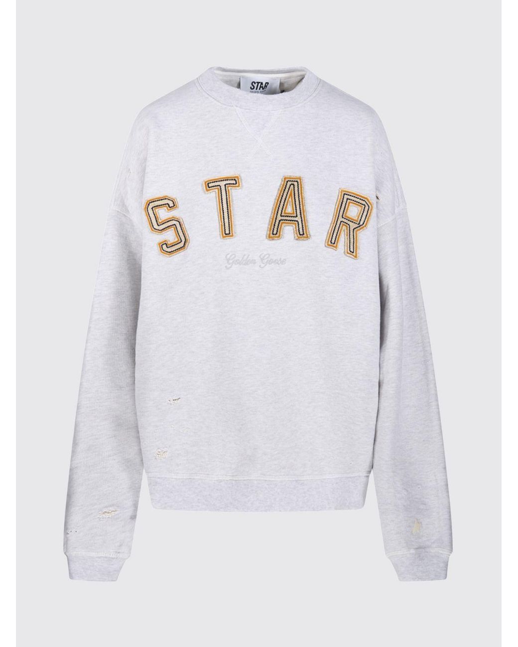 Golden Goose Deluxe Brand Gray Cotton Crewneck Sweatshirt for men