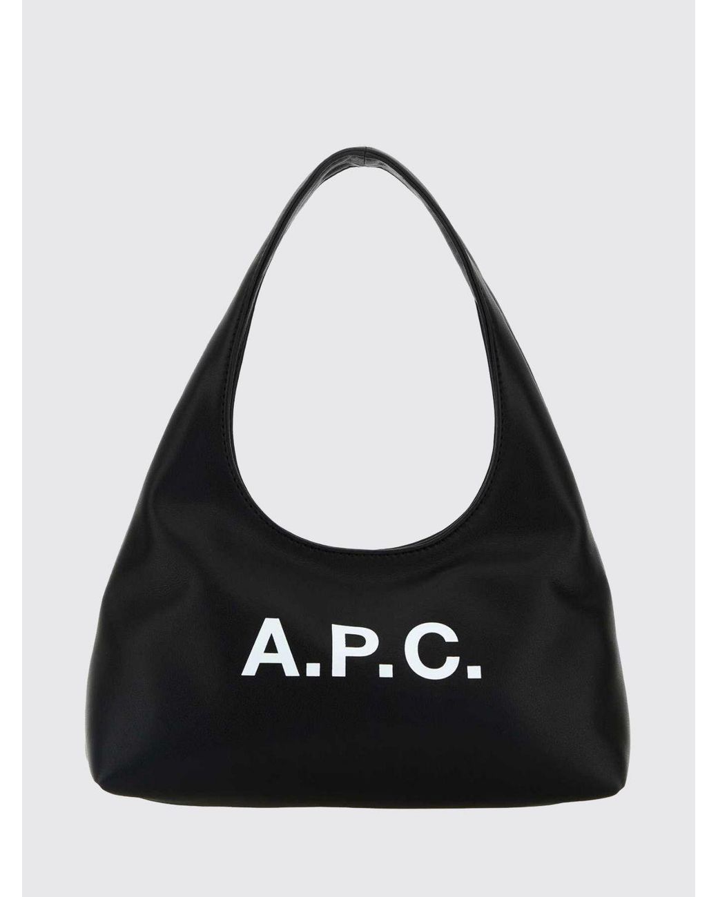 A.P.C. Black Synthetic Leather Small Ninon Shoulder Bag