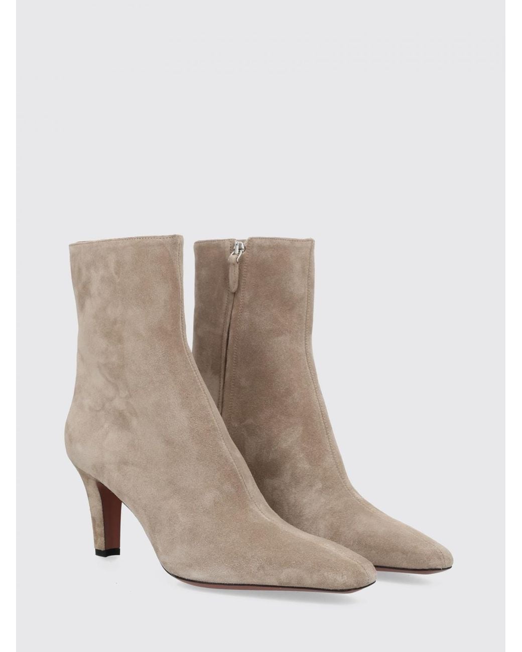 Paris Texas White Belle Suede Ankle Boots With Stiletto Heel