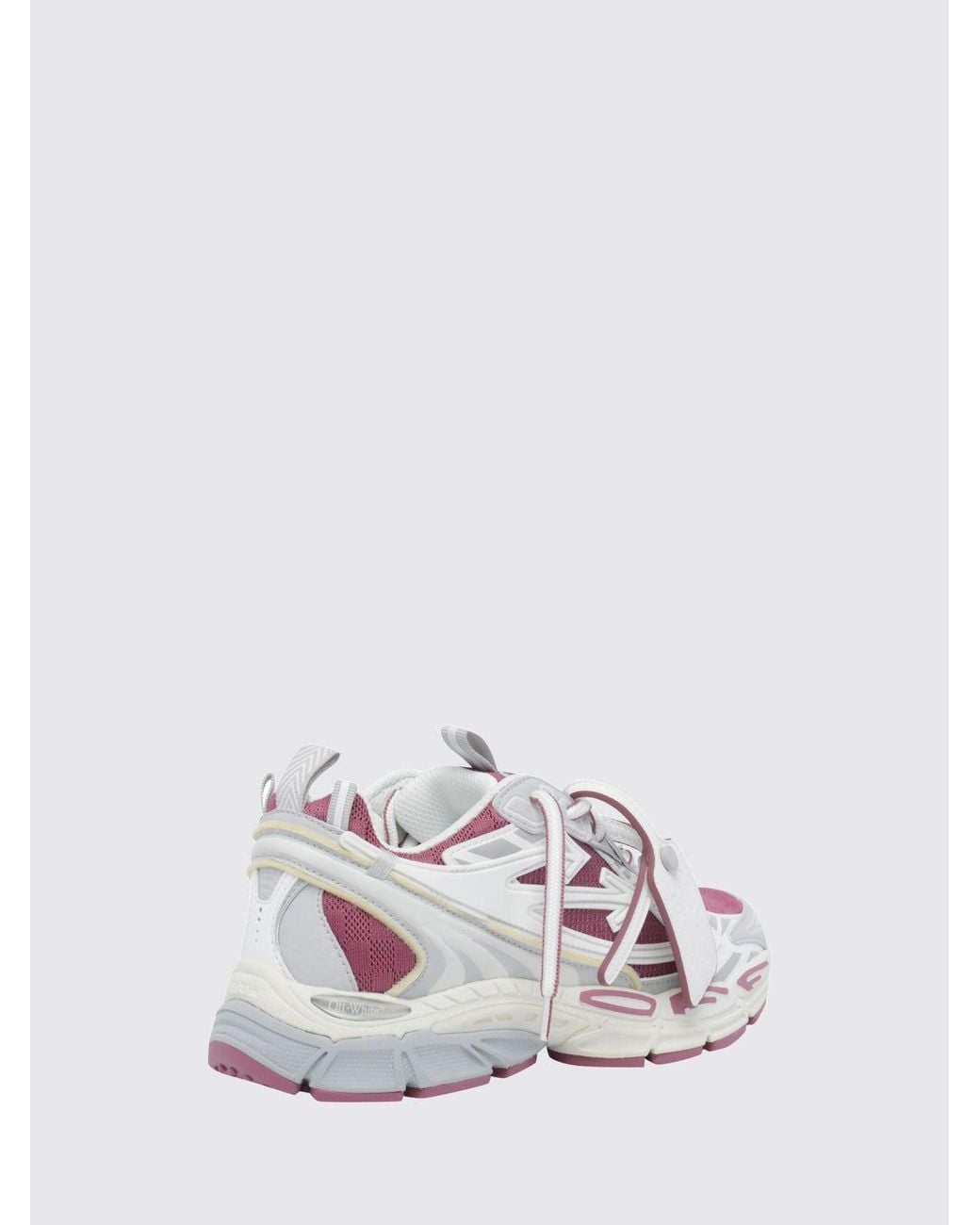 Off-White c/o Virgil Abloh White Be Right Back Low Top Sneakers With Serrated Sole And Mesh Interior