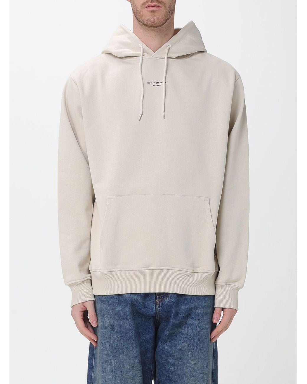 Drole de Monsieur Blue Cotton Hoodie With Logo for men