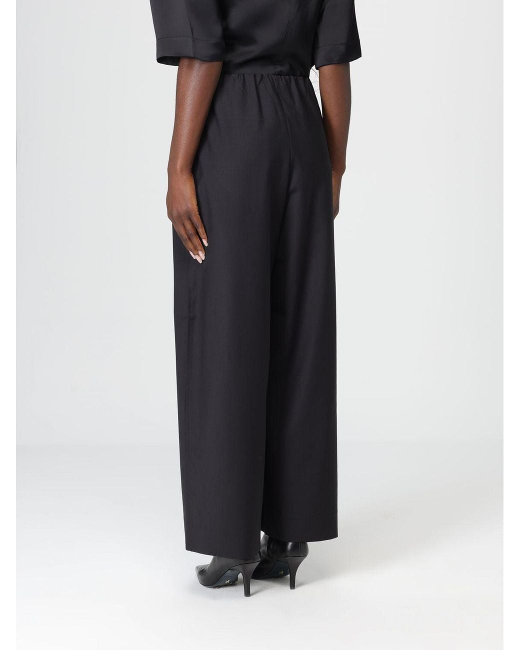 Totême  Black Wool Drawstring Trousers