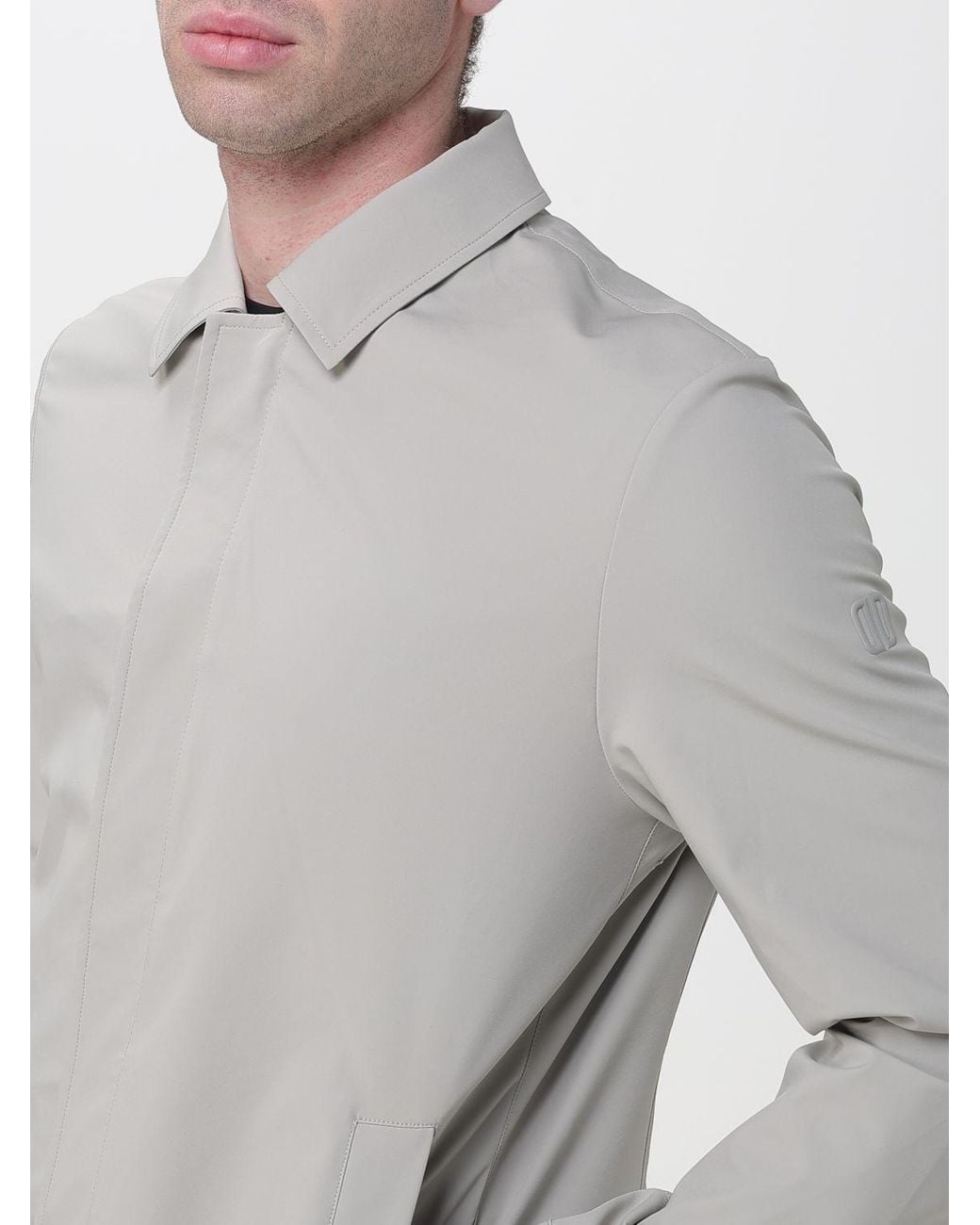 DUNO Gray Technical Fabric Waterproof Jacket for men