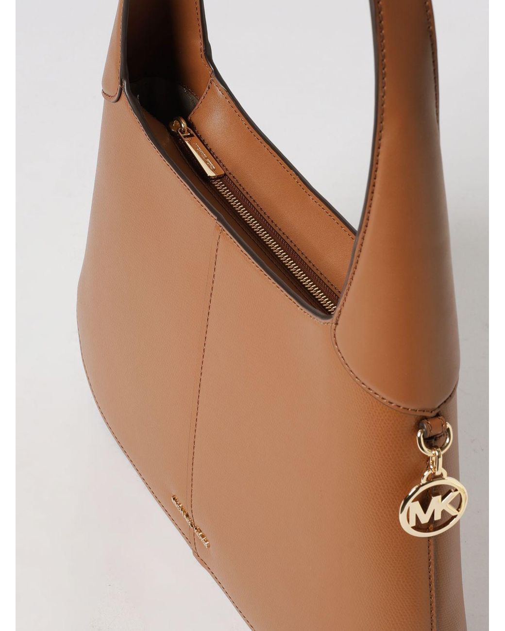 Michael Kors Brown Grained Hobo Bag