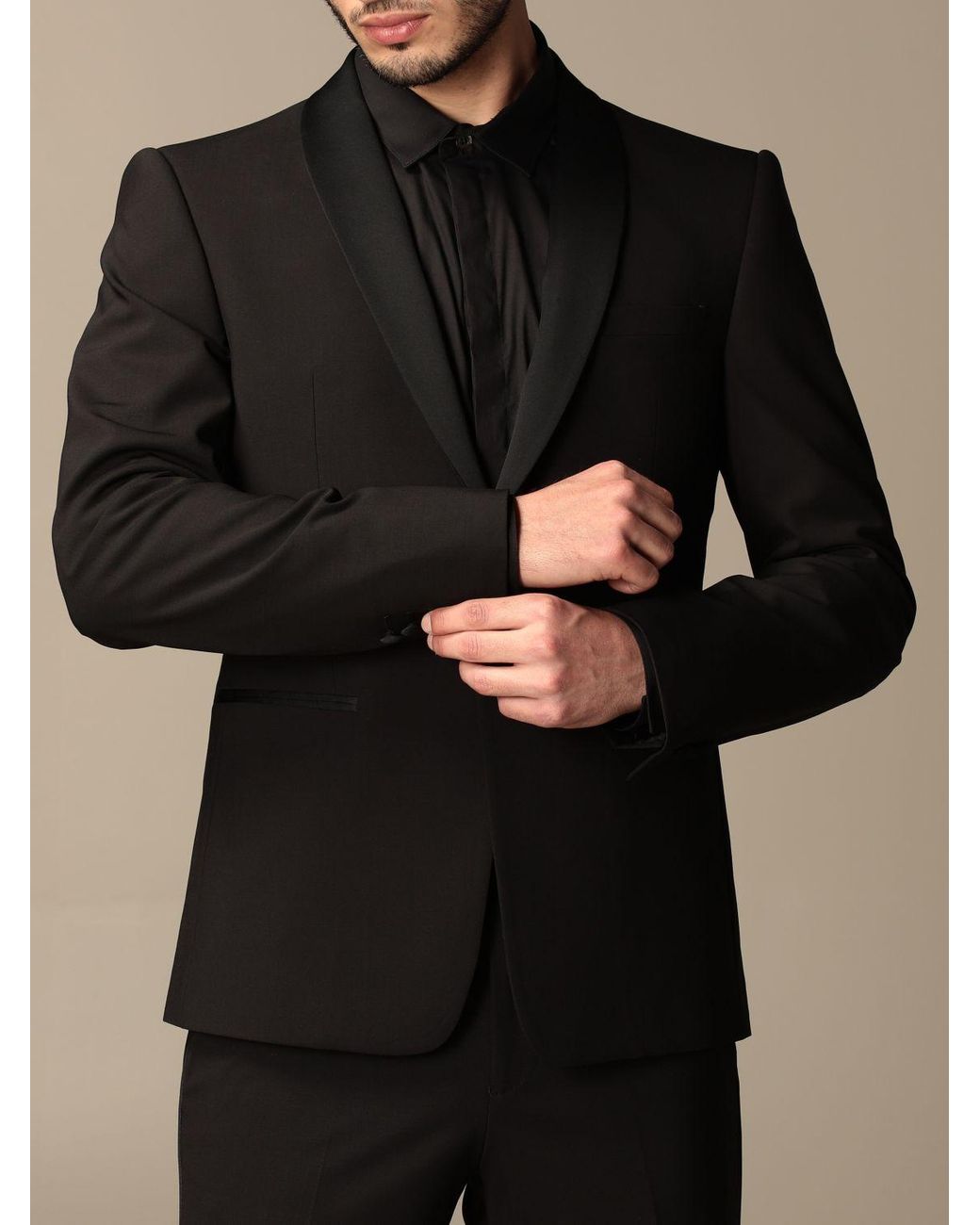 Emporio Armani Suit in Black for Men | Lyst