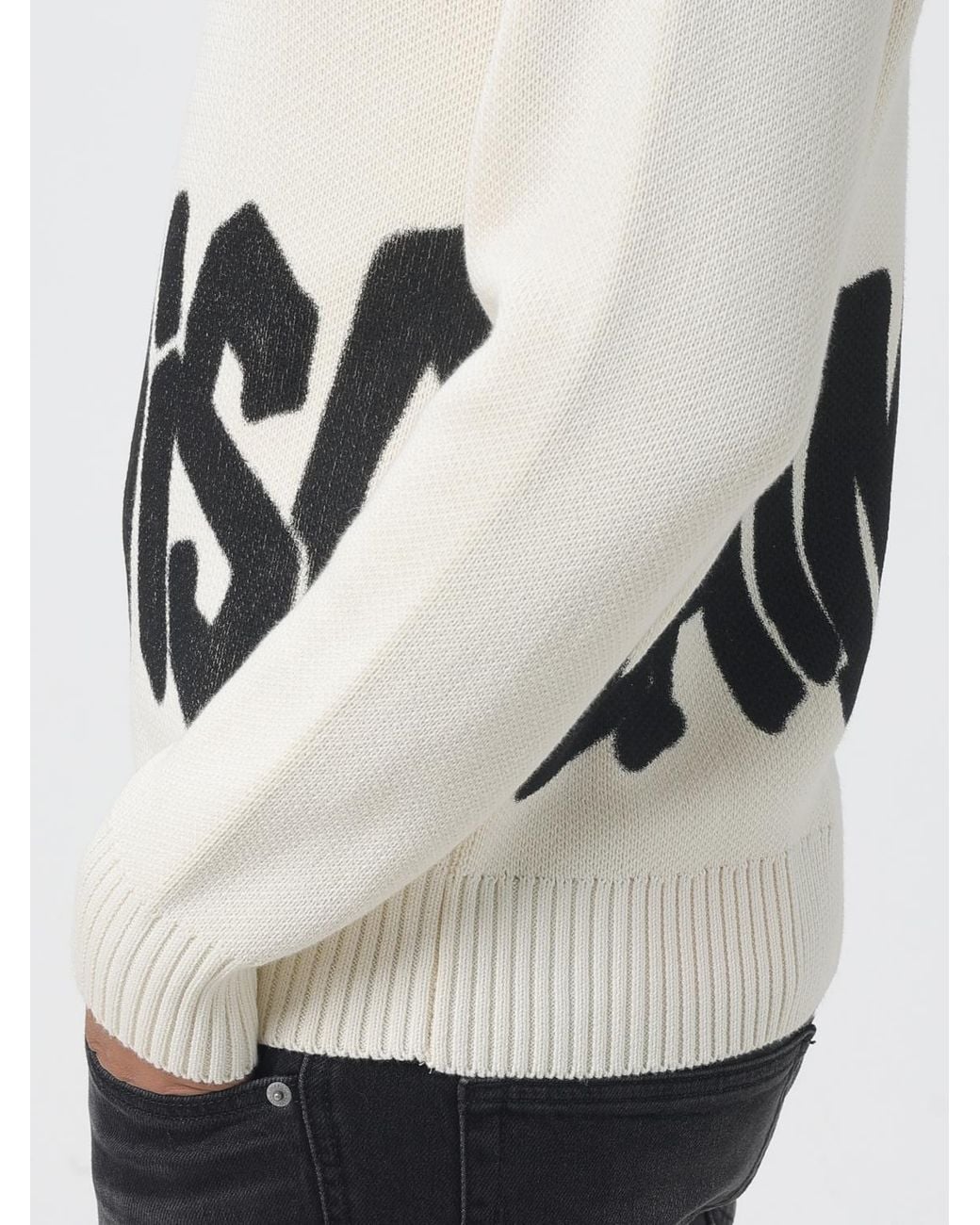 DISCLAIMER White Sweater for men