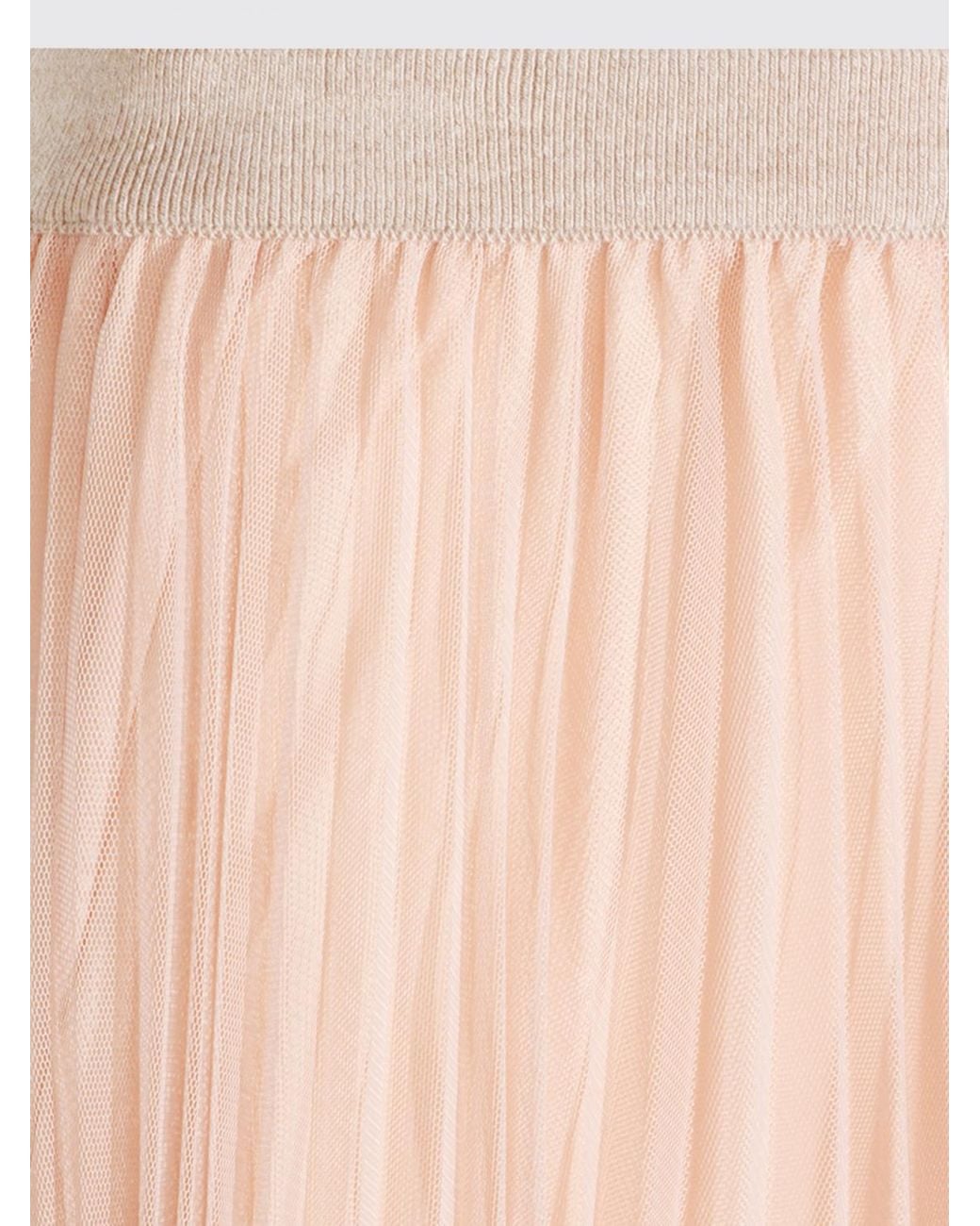 Fabiana Filippi Pink Pleated Crêpe Midi Skirt With A High Elasticated Waist