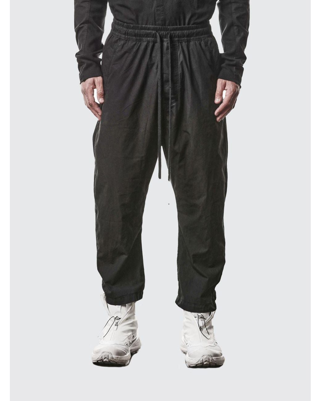 Thom Krom Black Cotton Jogging Trousers for men
