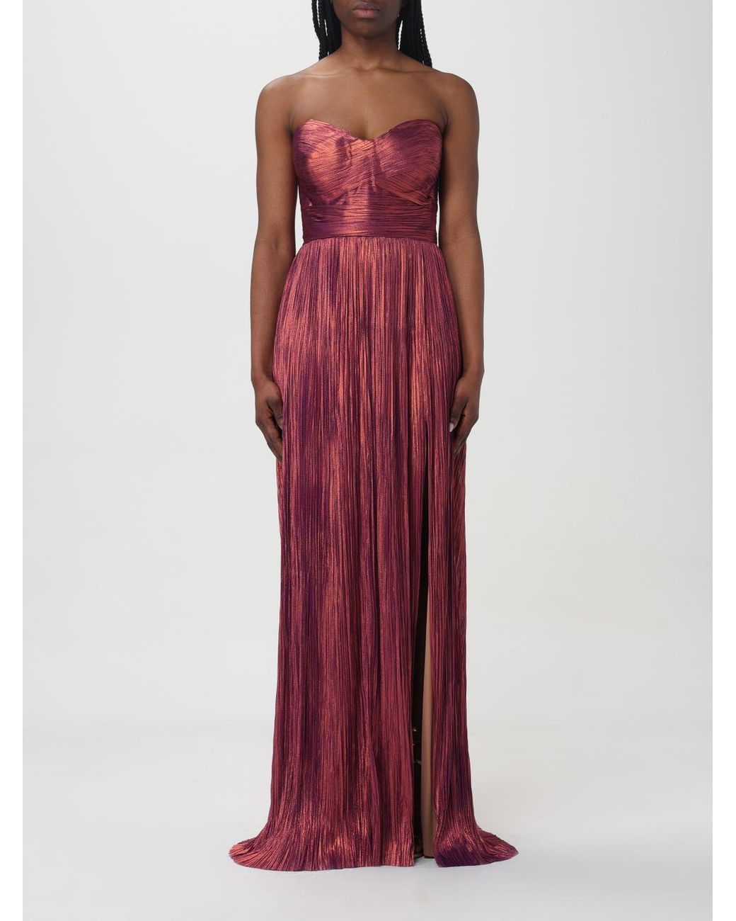 Maria Lucia Hohan Red Silk Karlie Bardot Gown