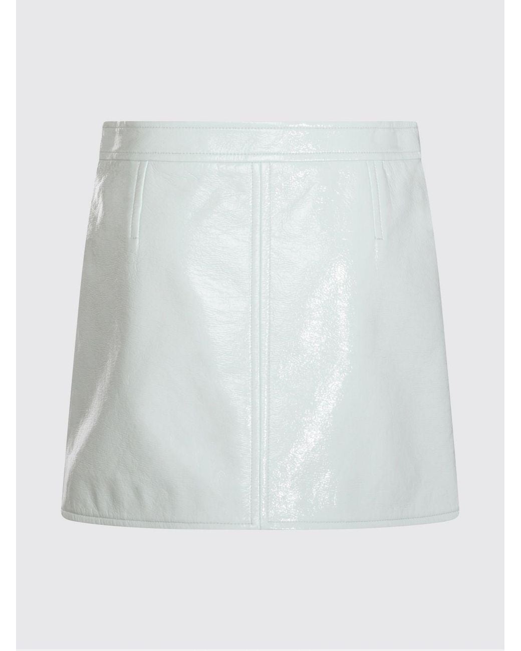 Courreges Blue CourrÈ Ges Coated Cotton Mini Skirt