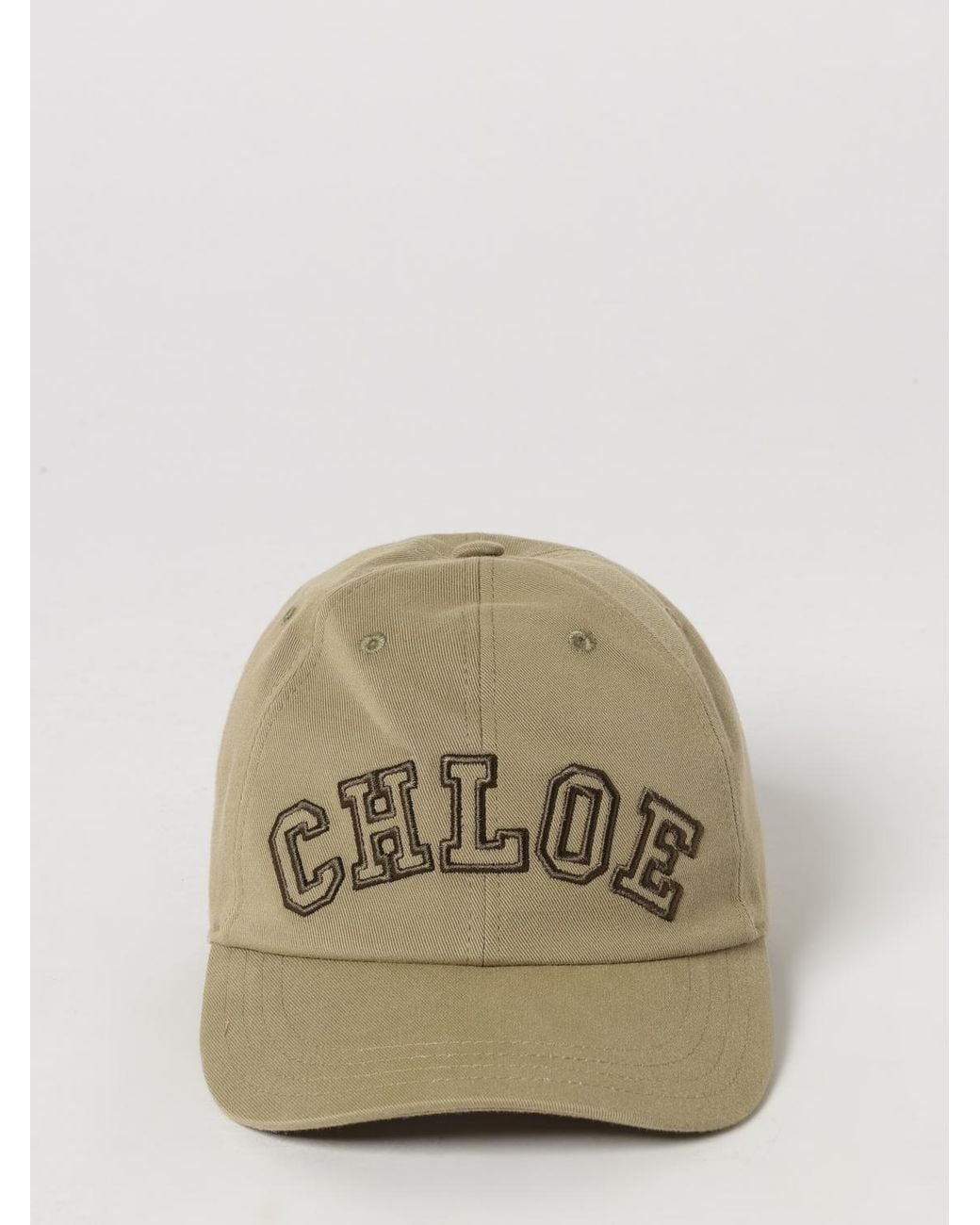 Chloé Natural ChloÉ Embroidered-Logo Cotton-Twill Baseball Cap
