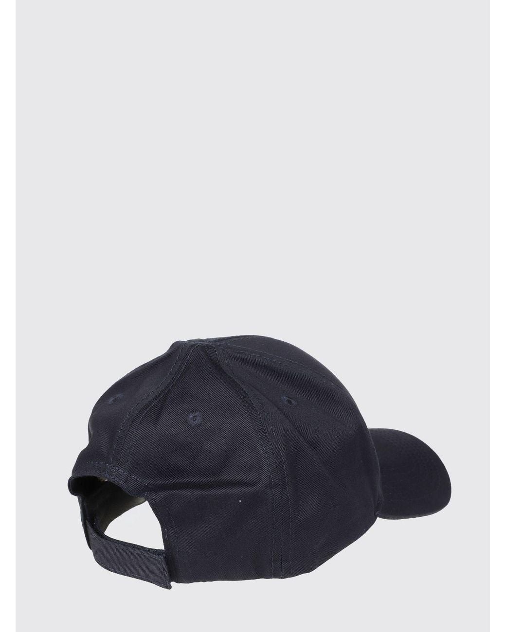 Autry Blue Ribbed Wool Beanie Hat With Turn-Up Cuff And Contrast Logo for men