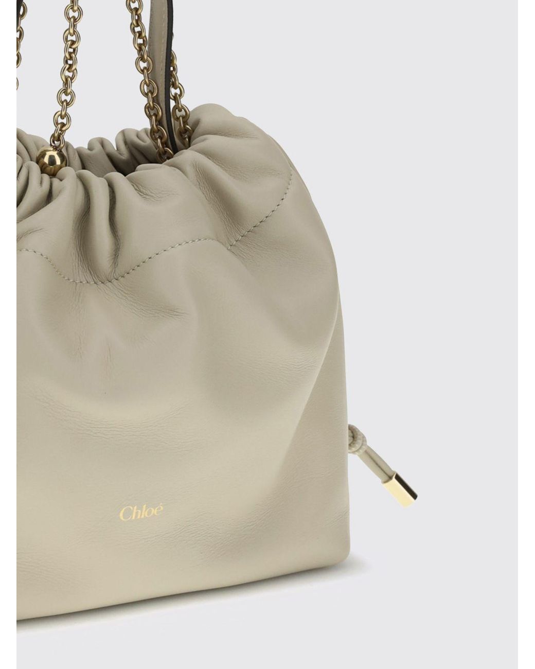 Chloé Natural ChloÉ Icons Mini Nappa Leather Bucket Bag