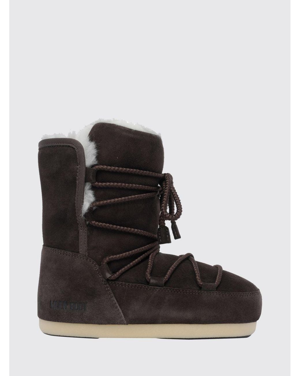 Moon Boot Black Evx Low-Cut Suede And Fur Snow Boots