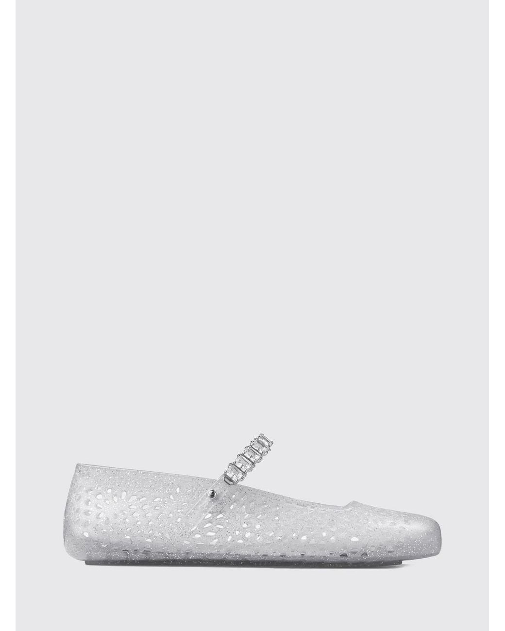 Jimmy Choo White The Jelly Mary Jane Flats