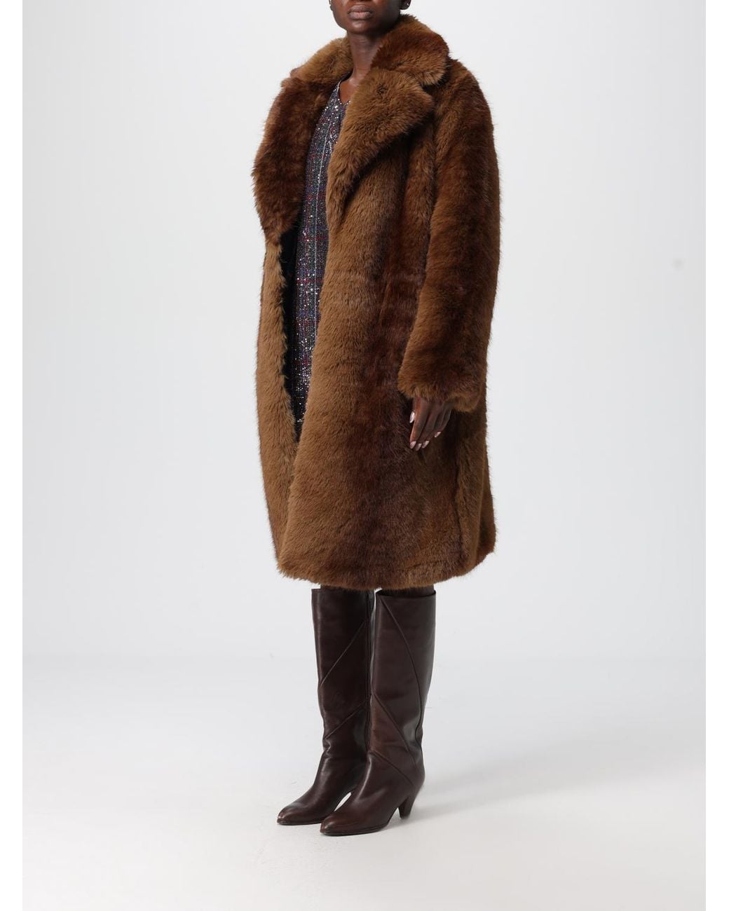 Apparis Brown Fur Coat