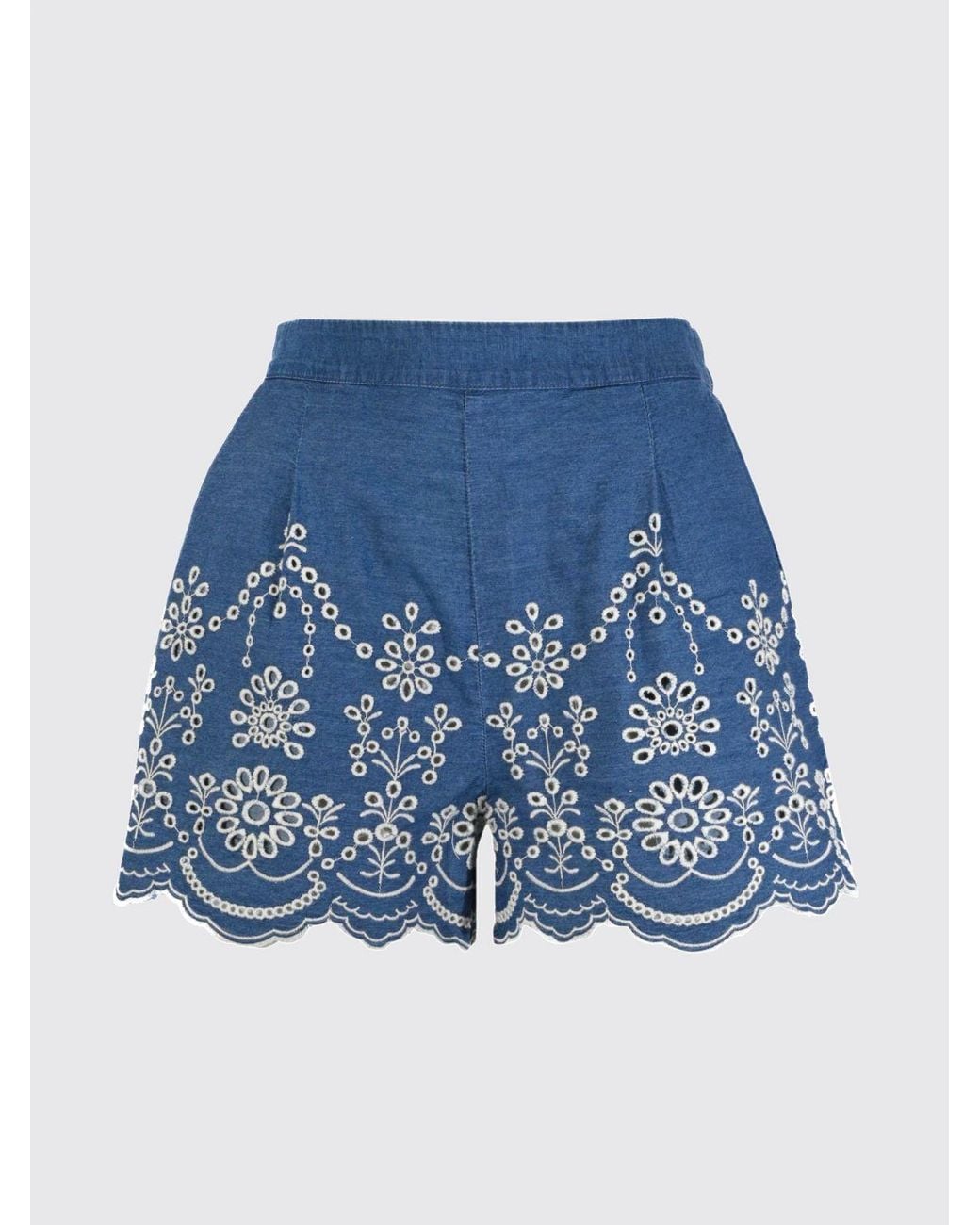Mc2 Saint Barth Blue Striped Cotton Shorts
