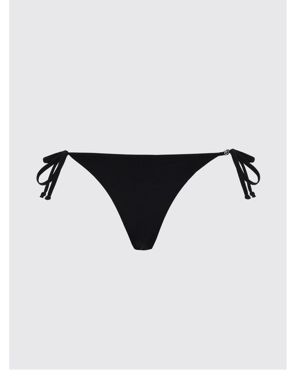 DIESEL Black Slim Fit Polyamide Bikini Bottoms With Adjustable Side Ties