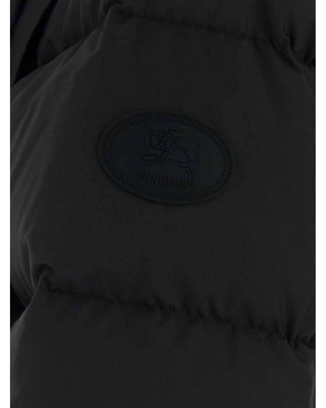 Burberry Black Quilted Hooded Puffer Jacket for men