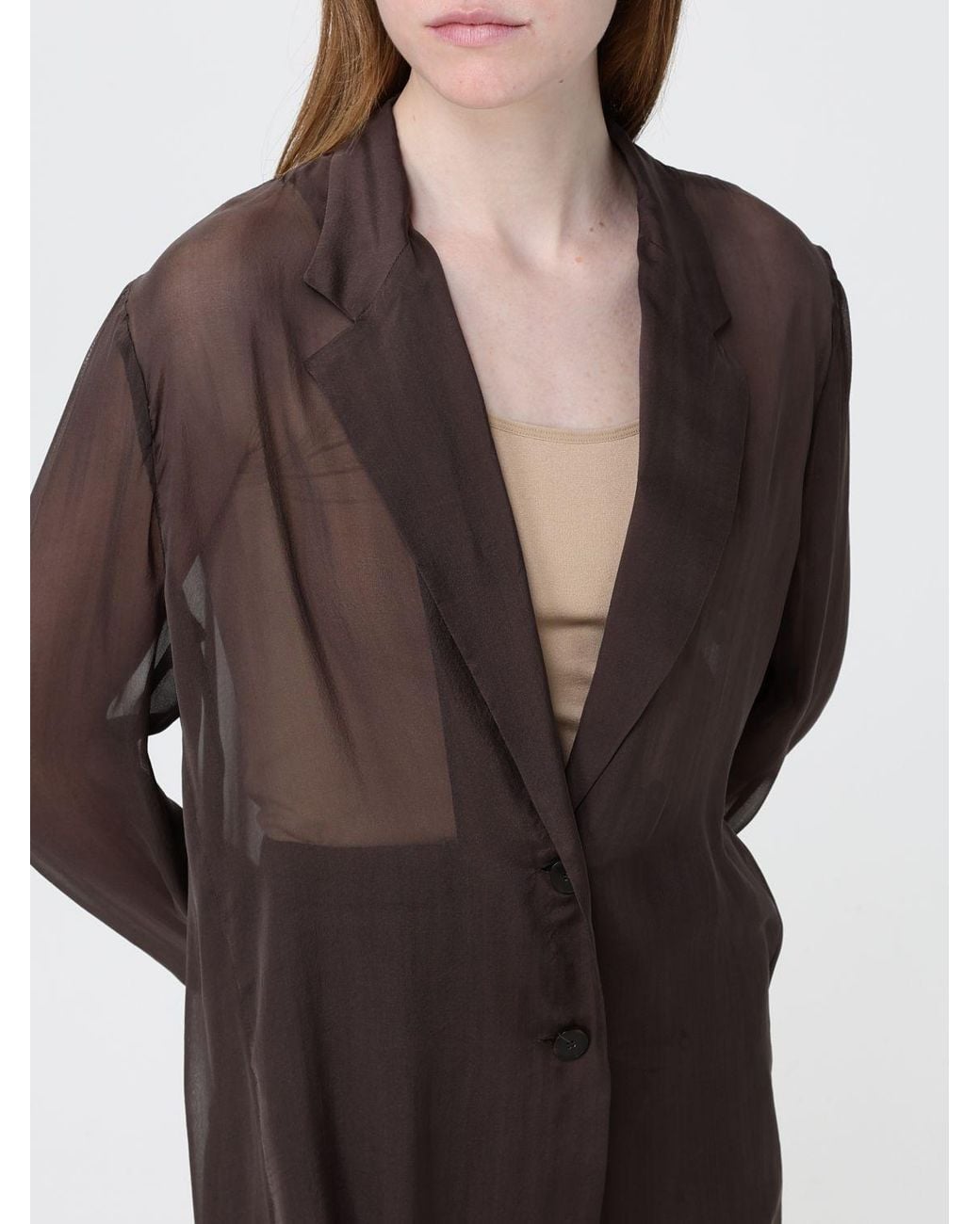 Blazer De Seda Alysi de color Brown