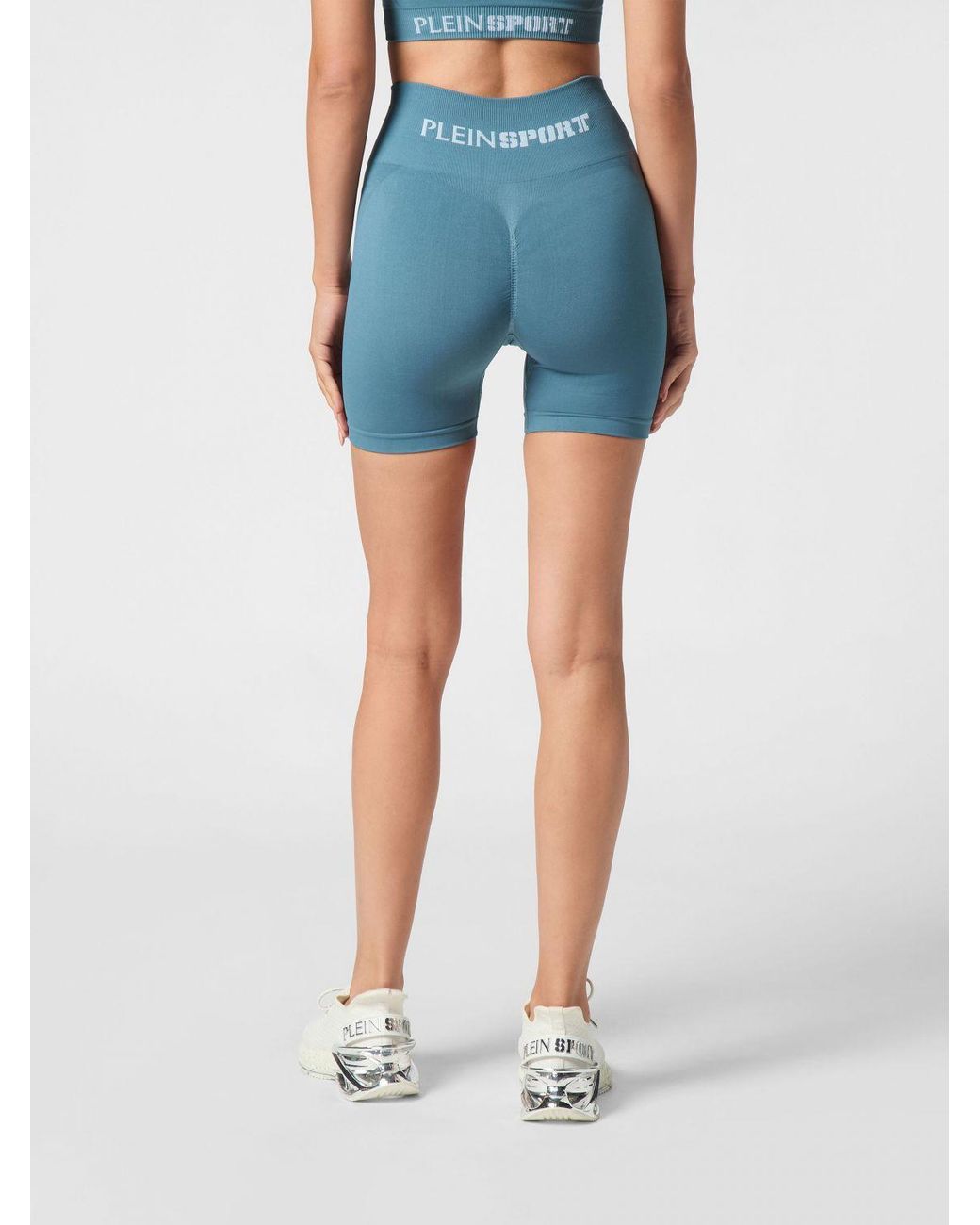 Philipp Plein Blue Technical Stretch Fabric Shorts