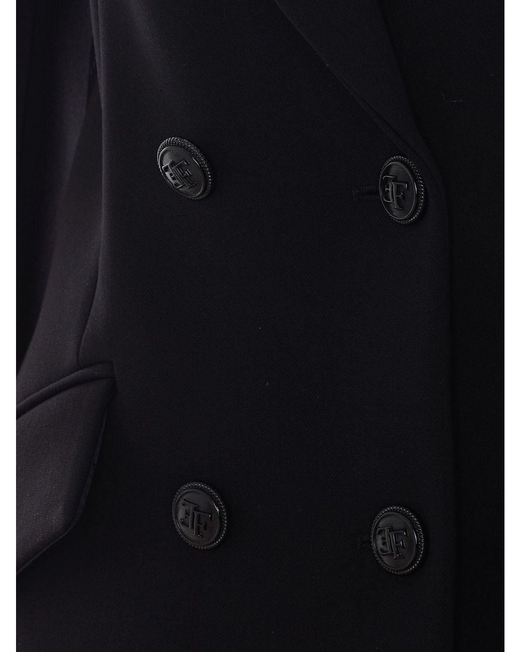 Elisabetta Franchi Blue Long Double-Breasted Coat