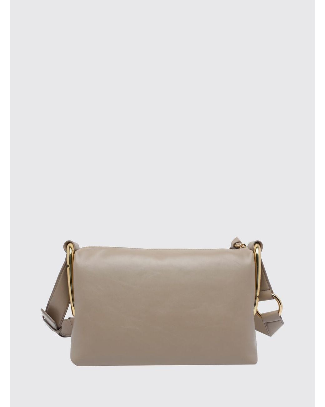 Marc Jacobs Natural Juliette Leather Crossbody Bag With Double J Logo And Zip Closure