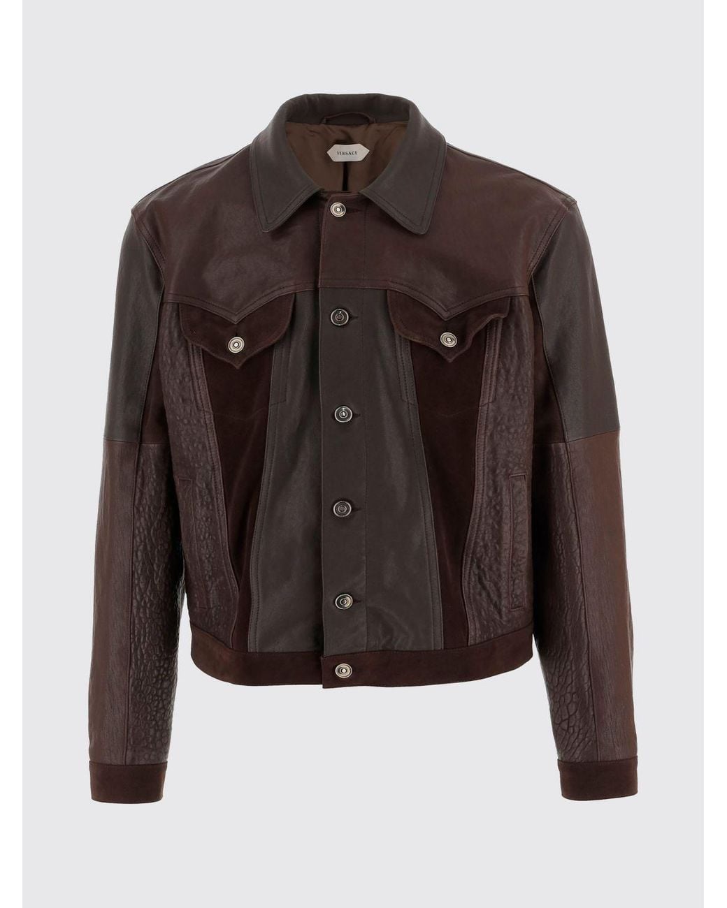 Versace Black Leather Jacket for men