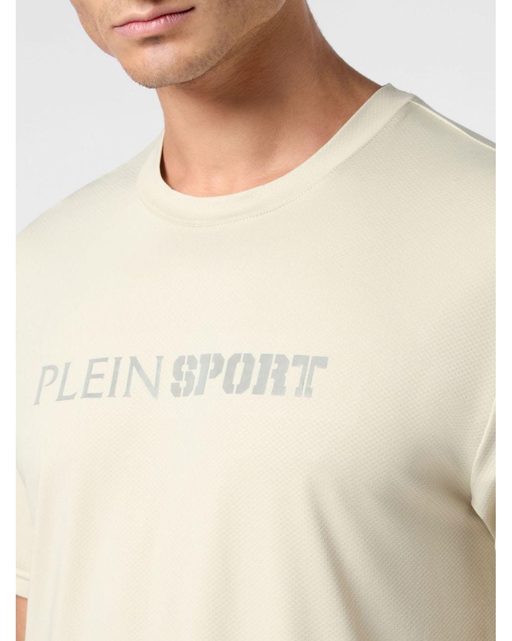 Philipp Plein Natural Cotton T-Shirt With Logo for men