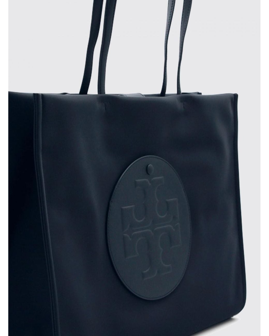 Tory Burch Blue Ella Recycled Nylon Tote Bag With Double Handle And Tonal Logo