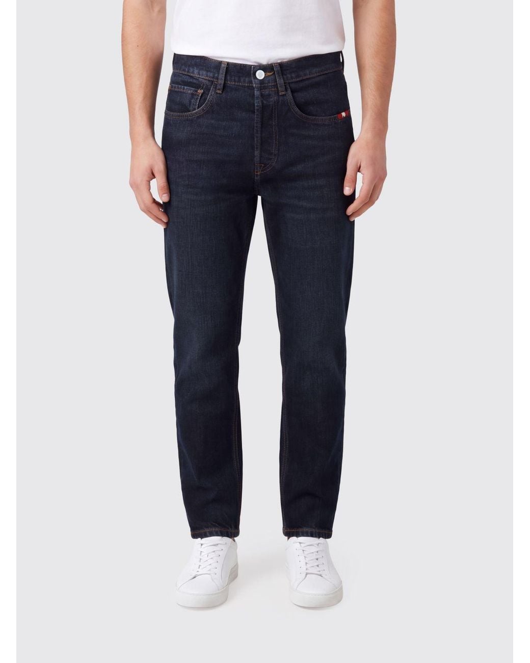 AMISH Blue Miles Mid-Rise Slim Fit Jeans for men