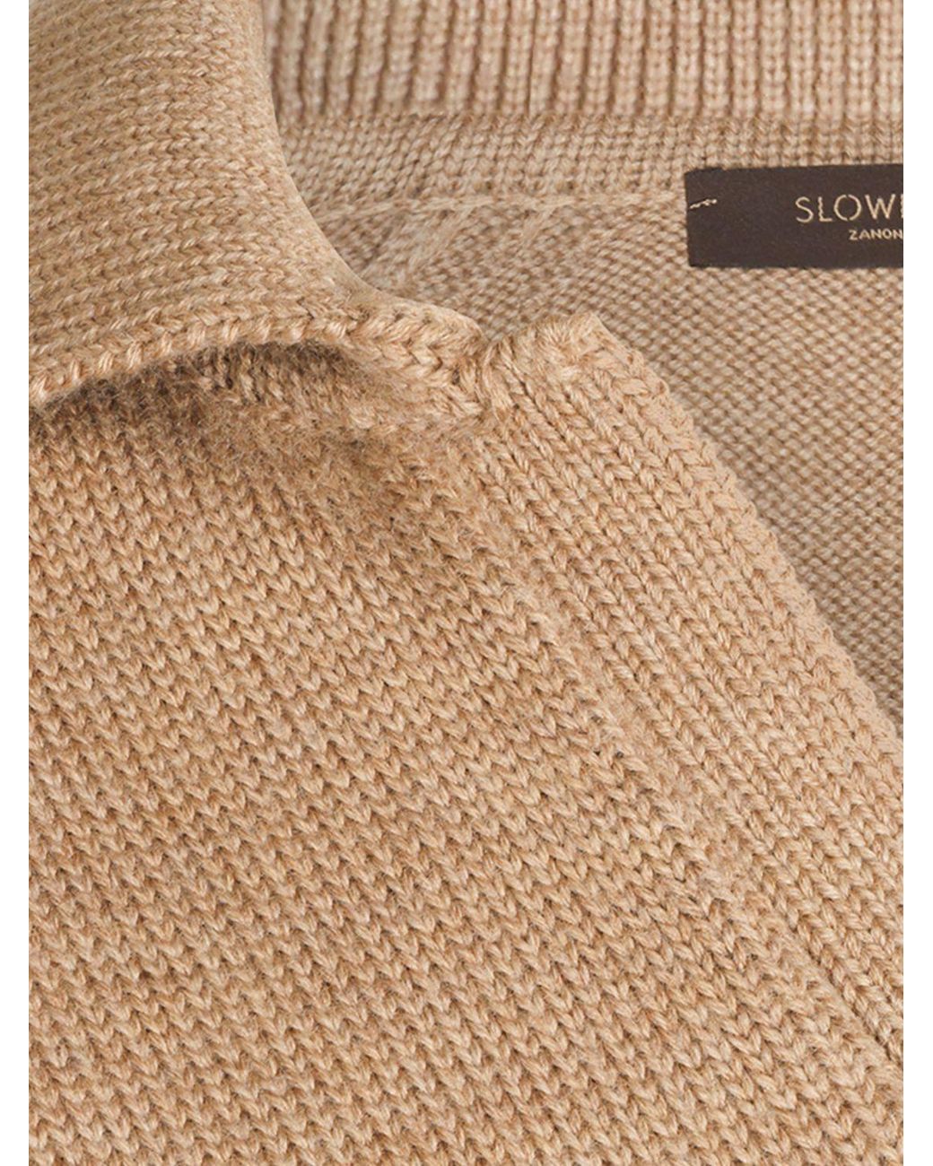 Zanone Natural Knit Polo Jumper for men