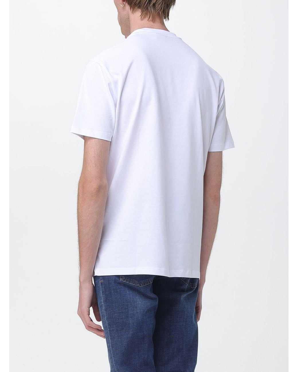 ARMANI EXCHANGE White Crew Neck T-Shirt With Logo for men