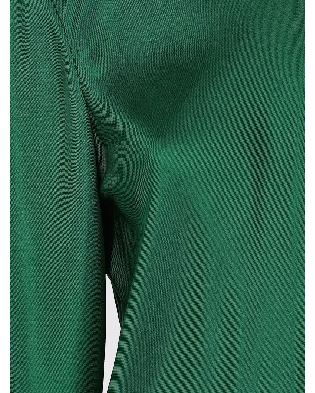 Rohe Green Long-Sleeved Midi Sheath Evening Dress