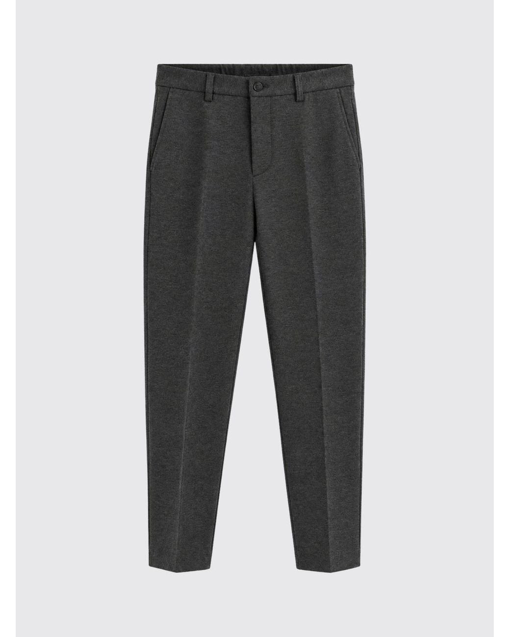 Seventy Blue Straight Fit Wool Blend Chino Trousers With Pleats for men