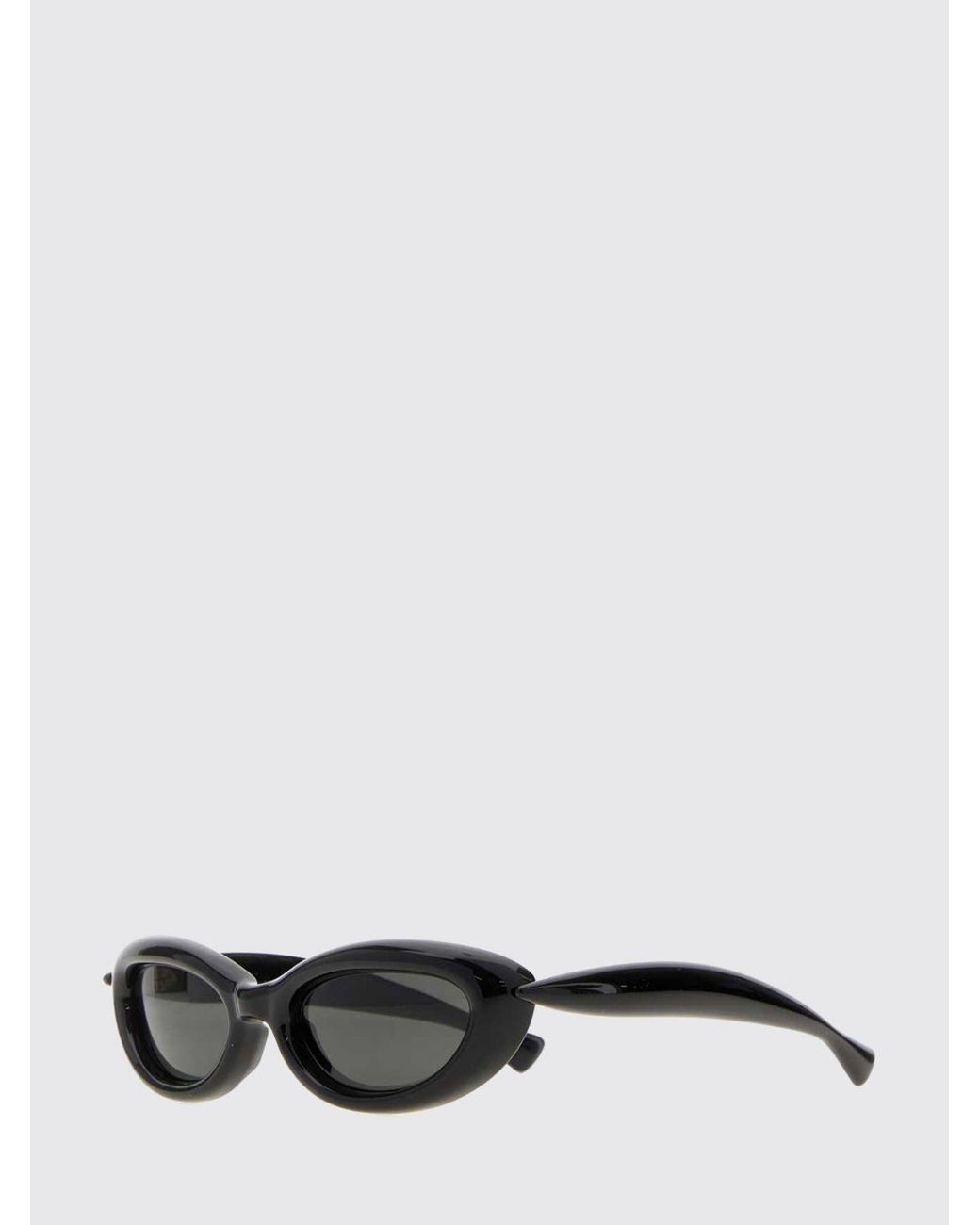 Bottega Veneta White Sardine Cat-Eye Sunglasses With Oval Tortoiseshell Frame