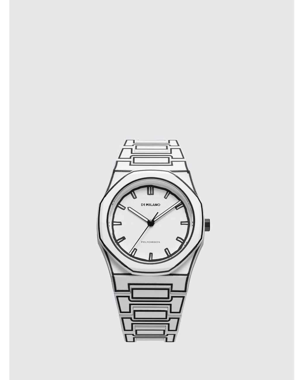 D1 Milano Metallic Sketch Polycarbon Polycarbonate Watch for men