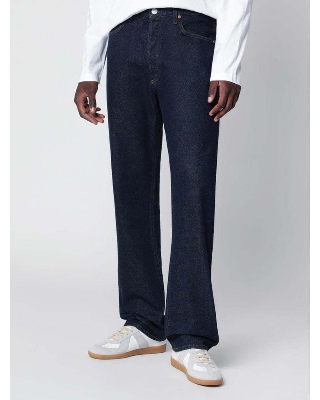 Agolde Blue 90's Straight Cotton Jeans With Mid-Rise And Five Pockets for men