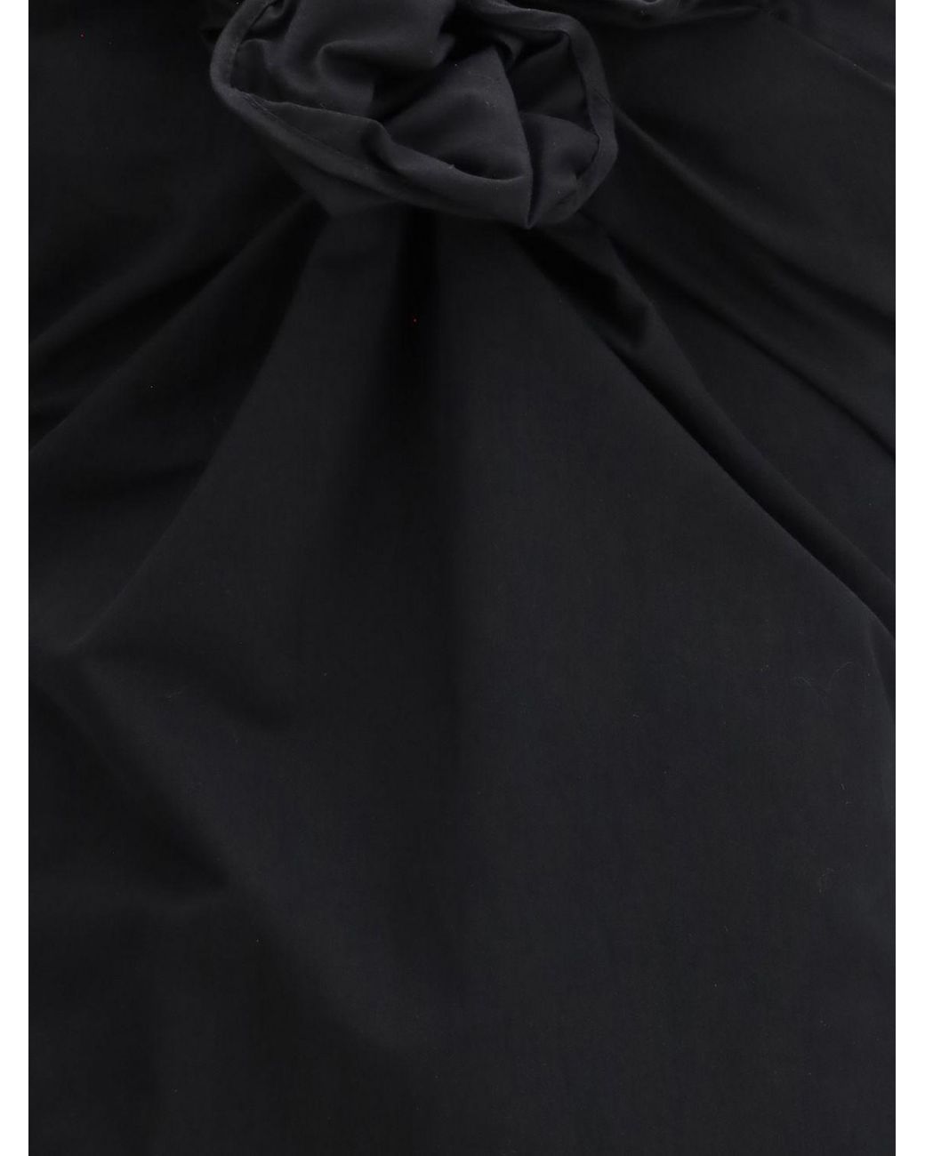 Magda Butrym Black Cotton Blend Mini Dress