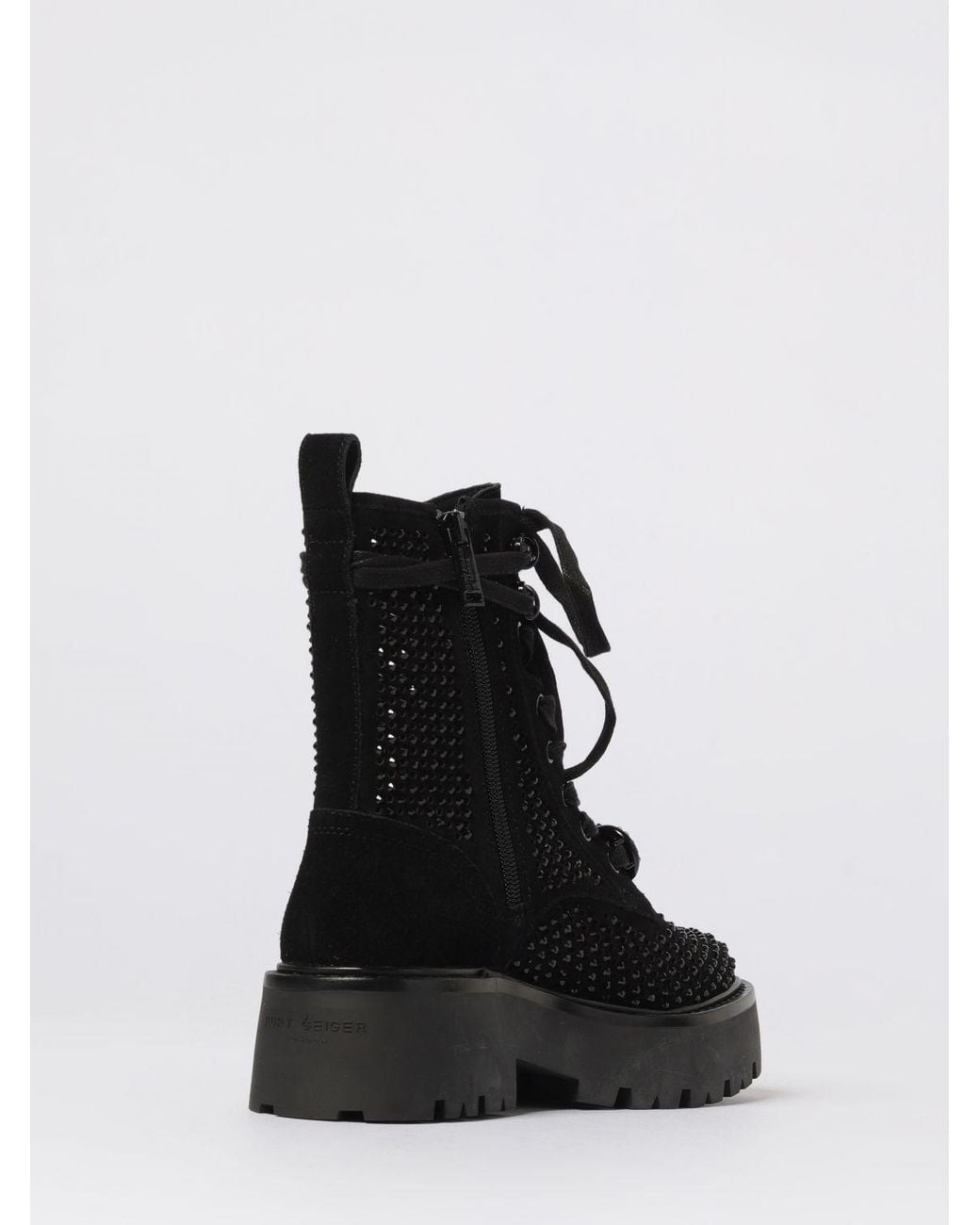Kurt Geiger Black Flat Ankle Boot