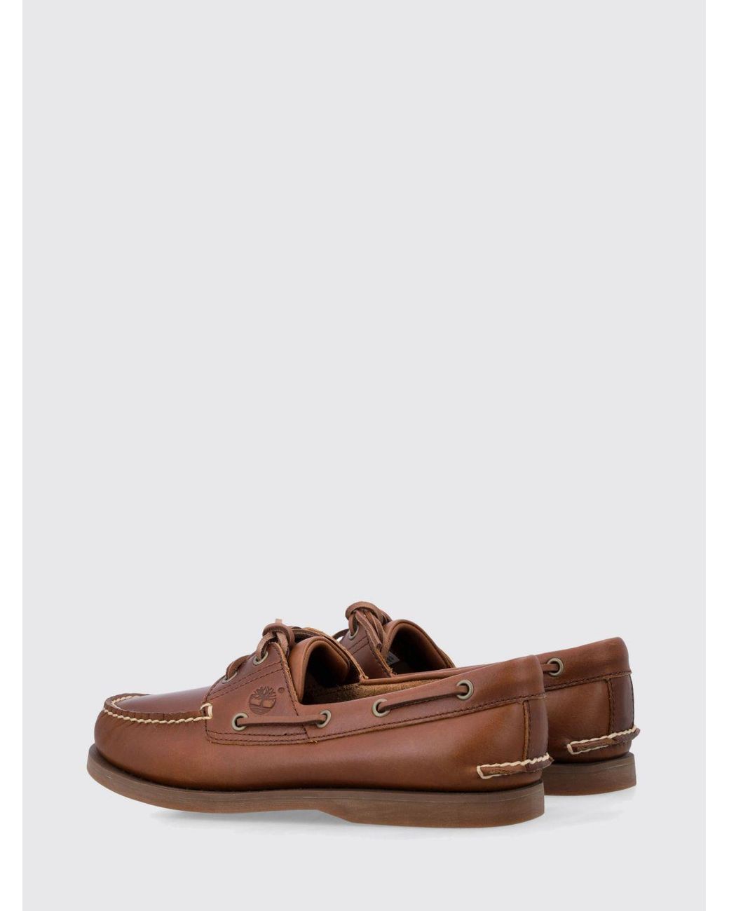 Timberland Brown Classic 2-Eye Leather Boat Shoes for men
