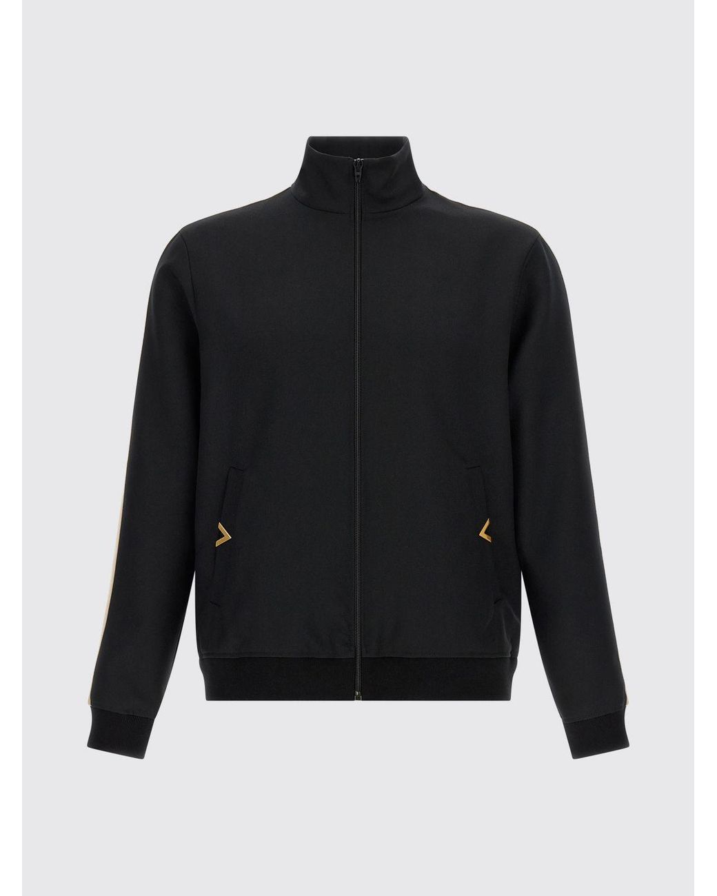 Valentino Garavani Blue Slim Fit Technical Fabric Zip-Up Sweatshirt for men