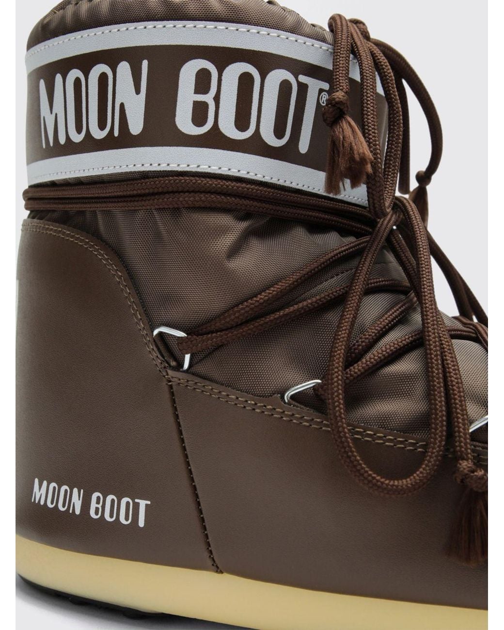 Moon Boot Black Icon Low Two-Tone Nylon Snow Boots With Logo